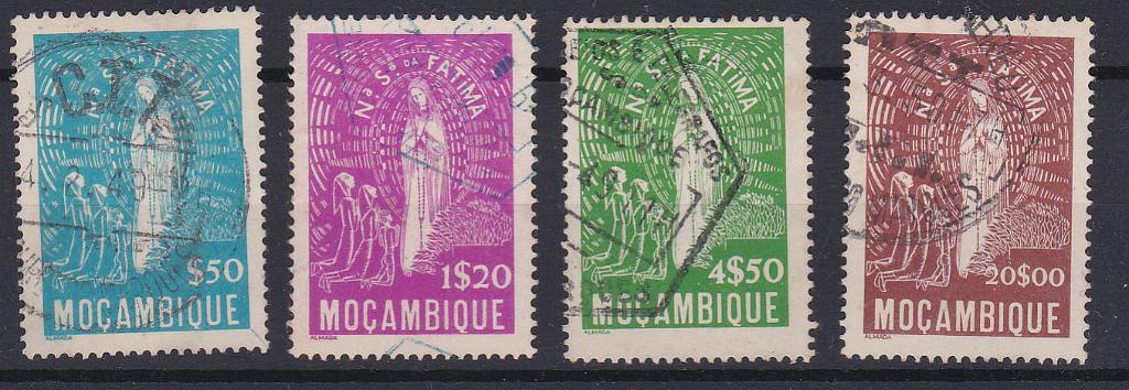 2470.jpg -     Lote:    2470      Lotes pelo Correio      Moçambique       Descrição:         1948 &mdash; Nossa Senhora de Fátima. CE 302/305. Série completa.         O       Valor Base:     &euro; 4,00     Valor Venda:     Retirado     