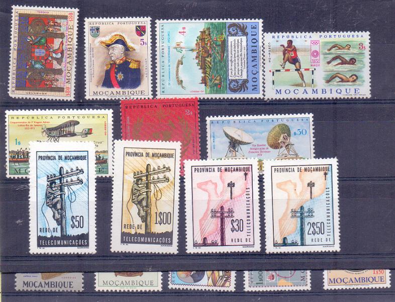 2474.jpg -     Lote:    2474      Lotes pelo Correio      Moçambique       Descrição:         1954/74 &mdash; Emissões de 1 só selo (CE411 a 534) + Rede de Telecomunicações CE IP 68/71. Valor aproximado de catálogo &euro; 36,00.        ***       Valor Base:     &euro; 5,00     Valor Venda:     Retirado     