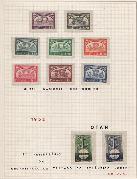 1818.jpg -     Lote:    1818                   Descrição:         Portugal — Álbum com selos novos, sem sinal de charneira desde 1952 a 1973 (completos), em muito bom estado. Valor de catálogo € 3.900,00.         Lote       Valor Base:     € 250,00     Valor Venda:     €      