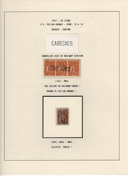208 (13).jpg -     Lote:    208      Ceres &mdash; Colecção Especializada             Descrição:         1917/20 &mdash; Ceres. Novas cores e valores. MF222/234. Lote composto por coleção montada em 101 folhas de exposição, tipo Lindner, com estudo exaustivo da emissão desde a taxa de 1 &frac12; c até 30C, contendo selos novos e usados simples, em pares, quadras e blocos com grande número de selos, com estudo das variedades de papel, denteados, erros e variedades de clichés, acompanhados de desenhos das fendas mais importantes. Inclui ainda sobrescritos, bilhetes-postais e fragmentos, assim como variada marcofilia da época com realce para exemplares da GREVE DOS CORREIOS e marcas de paquetes portugueses. Valor de catálogo dos selos novos e usados, sem ter em conta a história postal &euro; 13.845,00. MB e MR. Lote a ver.         Lote       Valor Base:     &euro; 6.000,00     Valor Venda:     &euro;      