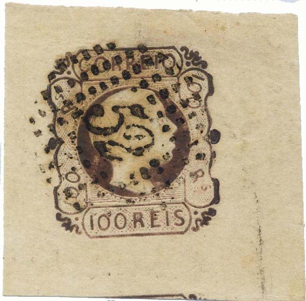 0037.jpg -     Lote:    37            Colecção Invicta       Descrição:         1855/56 &mdash; D. Pedro V. Cabelos lisos. CE 9, 100 reis lilás. Selo canto superior de folha, com margens extraordinárias. Belo exemplar. Valor de catálogo &euro; 165,00.        O       Valor Base:     &euro; 75,00     Valor Venda:     &euro; 75,00     