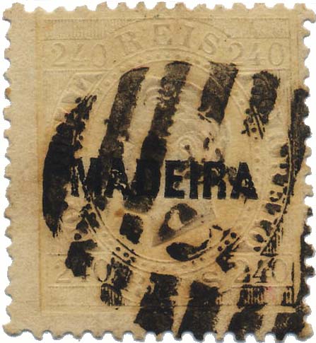 0167.jpg -     Lote:    167            Colecção Invicta       Descrição:         1871/76 - D. Luís I. Fita direita. CE24, 240 reis lilás claro, denteado 12 &frac12;, sobrecarga B. Selo obliterado com carimbo numérico da 2.ª reforma 45. Valor de catálogo &euro; 884,00.        O       Valor Base:     &euro; 175,00     Valor Venda:     Retirado     