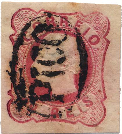 0181.jpg -     Lote:    181            Colecção Invicta       Descrição:         Carimbo nominativo. 1862/64 &mdash; D. Luís I. CE16, 25 reis carmim rosa, obliterado com carimbo batido a preto "PICO".         O       Valor Base:     &euro; 20,00     Valor Venda:     &euro; 55,00     