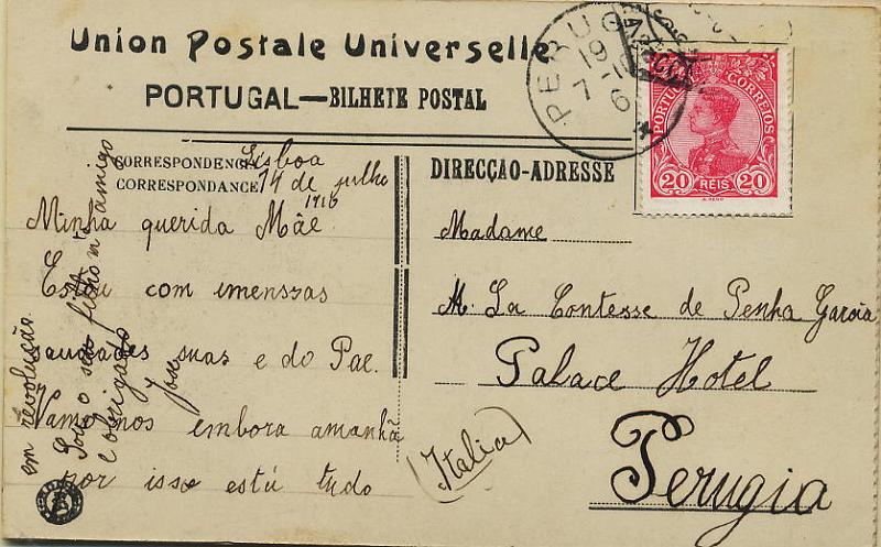 0412.jpg -     Lote:    412            Colecção Clássica - 2.ª parte       Descrição:         1910 &mdash; D. Manuel II. Lote composto por 3 postais ilustrados e uma carta, com selos de 5 (par) 10 (par), 20 e 25 reis. CE157, 158, 160 e 161.        Lote       Valor Base:     &euro; 8,00     Valor Venda:     &euro; 8,00     