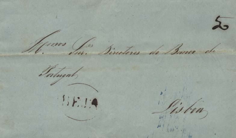 0466.jpg -     Lote:    466            Portugal       Descrição:      Beja &mdash;   A sépia, GM BJA3 em carta datada de Beja (24.01.1849) para Lisboa (26.01.1849) com o porte de 50 reis manuscrito a sépia.        Carta       Valor Base:     &euro; 15,00     Valor Venda:     &euro; 15,00     