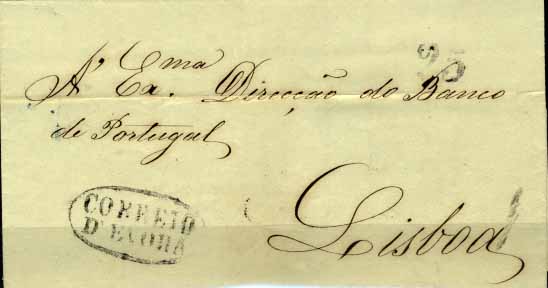 0490.jpg -     Lote:    490            Portugal       Descrição:      Évora / Correio D' &mdash;   A preto, GM EVR4 em carta datada de Évora (12.11.1849) para Lisboa com o porte de 25 reis batido a preto. Carta da Administração do Contracto do Tabaco, Sabão e Pólvora.        Carta       Valor Base:     &euro; 12,00     Valor Venda:     &euro; 24,00     