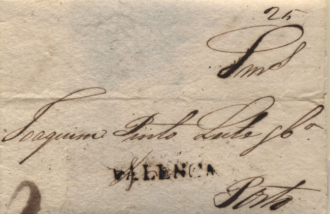 0552.jpg -     Lote:    552            Portugal       Descrição:      Valença &mdash;   A sépia, GM VLN2 em carta datada de Valença (05.09.38) para o Porto, com o porte de 25 reis batido a sépia. MB.        Carta       Valor Base:     &euro; 20,00     Valor Venda:     &euro; 20,00     