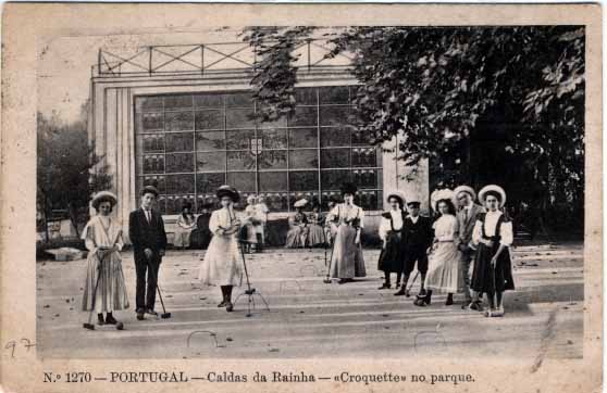 0824.jpg -     Lote:    824                   Descrição:         Caldas da Rainha &mdash; "Croquete" no parque. Edição de Alberto Malva * Lisboa. Circulado.        PI       Valor Base:     &euro; 6,00     Valor Venda:     Retirado     