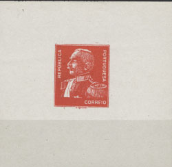 1036.jpg -     Lote:    1036            Portugal       Descrição:         1933 &mdash; Presidente Óscar Carmona. Prova de cunho em laranja castanho, com largas margens, em papel porcelana. OM2130.        PRV       Valor Base:     &euro; 25,00     Valor Venda:     &euro; 40,00     