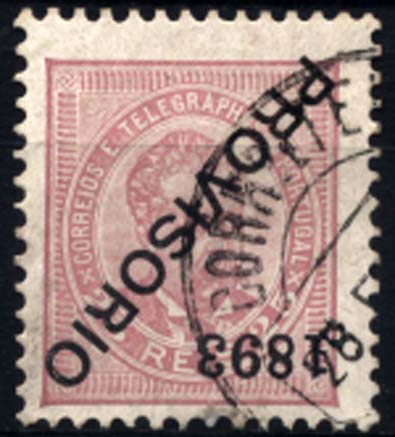 1098.jpg -     Lote:    1098            Portugal       Descrição:         1892/93 &mdash; D. Luís I. Sobrecarga "PROVISÓRIO". CE92, 25 reis  lilás, sobrecarga d, em denteado 11 &frac12;. Selo com sobrecarga invertida. Valor de catálogo &euro; 515,00.        O       Valor Base:     &euro; 100,00     Valor Venda:     Retirado     