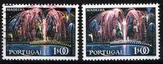 1108.jpg -     Lote:    1108            Portugal       Descrição:         1968 &mdash; Emissão Alusiva à Madeira (LUBRAPEX). CE1032, 1$00. Selo com impressão muito deslocada da cor rosa. B e R. Acompanha selo normal para comparação.        O/***       Valor Base:     &euro; 8,00     Valor Venda:     &euro; 8,00     