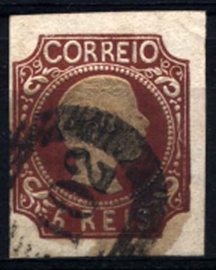 1260.jpg -     Lote:    1260            Portugal       Descrição:         1856/58 &mdash; D. Pedro V, cabelos anelados. CE10, 5 reis castanho vermelho, tipo IX, com três margens normais e uma curta. Valor de catálogo &euro; 251,00.        O       Valor Base:     &euro; 40,00     Valor Venda:     Retirado     