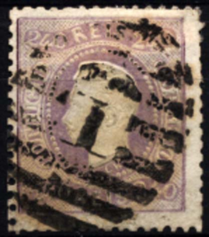 1279.jpg -     Lote:    1279            Portugal       Descrição:         1867/70 &mdash; D. Luís I. Fita curva, denteados. CE35, 240 reis lilás malva. Selo redenteado. Valor de catálogo &euro; 838,00.        O       Valor Base:     &euro; 60,00     Valor Venda:     &euro; 60,00     