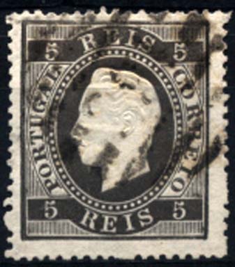 1280.jpg -     Lote:    1280            Portugal       Descrição:         1870/76 &mdash; D. Luís I, fita direita. CE36, 5 reis preto, papel liso, denteado 14. Valor de catálogo &euro; 246,00. B.        O       Valor Base:     &euro; 60,00     Valor Venda:     Retirado     