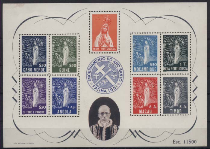 1583.jpg -     Lote:    1583            Ultramar       Descrição:         Ultramar. 1951 &mdash; Ano Santo. CE BLC1. Valor de catálogo &euro; 164,00.        BLC**       Valor Base:     &euro; 30,00     Valor Venda:     &euro; 50,00     