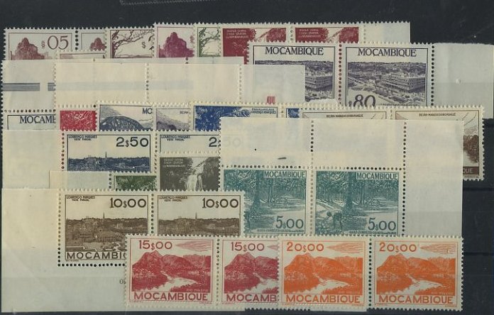 1868.jpg -     Lote:    1868            Moçambique       Descrição:         1948/49 &mdash; Vistas de Moçambique. Série completa em pares. Valor de catálogo &euro; 318,00.        ***       Valor Base:     &euro; 50,00     Valor Venda:     &euro; 100,00     