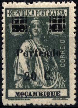 1871.jpg -     Lote:    1871            Moçambique       Descrição:         1924 &mdash; Porteado * Ceres de Moçambique, com sobretaxa. CE POR49, 20C s/ 30C verde oliva. Selo em denteado 15x14. valor de catálogo &euro; 27,80.        ***       Valor Base:     &euro; 8,00     Valor Venda:     &euro; 17,00     