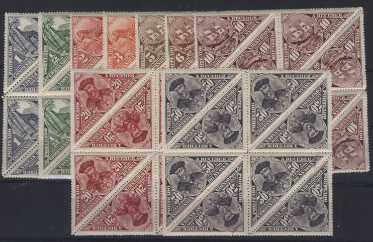 1890.jpg -     Lote:    1890            Companhia do Niassa       Descrição:         1924 &mdash; Porteado * Motivos diversos. CE POR1/9. Série completa em blocos de 8 selos. Valor de catálogo &euro; 332,00.        ***       Valor Base:     &euro; 60,00     Valor Venda:     &euro; 80,00     