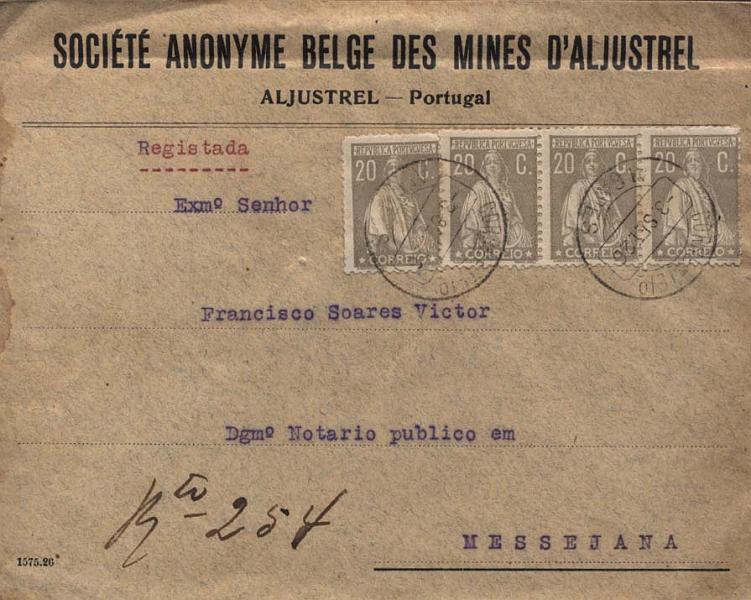 2262.jpg -     Lote:    2262      Lotes pelo Correio       Portugal       Descrição:         1924/26 &mdash; Lote composto por 4 sobrescritos e um postal ilustrado, com selos de diversos valores. Lote a ver.        Lote       Valor Base:     &euro; 5,00     Valor Venda:     &euro; 12,00     