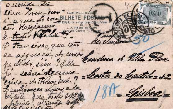 2381.jpg -     Lote:    2381      Lotes pelo Correio              Descrição:         Porteado. 1932/33 &mdash; Tipo Etiqueta. Lote de dois postais ilustrados circulados sem selos de franquia e porteados com o dobro do porte em falta, com selos de $30 verde-azul e $50 cinzento CE POR48 e 50.        Lote       Valor Base:     &euro; 4,00     Valor Venda:     Retirado     