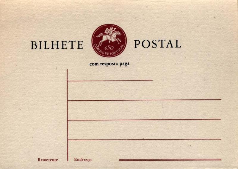 2395.jpg -     Lote:    2395      Lotes pelo Correio       Portugal       Descrição:         1962 &mdash; Postilhão com taxa. OM148, $50+$50 castanho vermelho. Novo. MB.        IN       Valor Base:     &euro; 10,00     Valor Venda:     Retirado     
