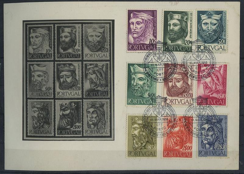 2400.jpg -     Lote:    2400      Lotes pelo Correio              Descrição:         1955 &mdash; Reis de Portugal da 1.ª Dinastia. Postal ilustrado concordante com a série completa, obliterados com carimbo do 1.º dia de circulação do Porto (17.03.55).        PM       Valor Base:     &euro; 8,00     Valor Venda:     &euro; 10,00     