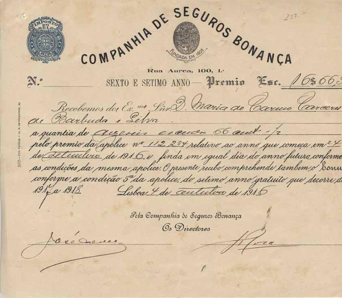 2524.jpg -     Lote:    2524      Lotes pelo Correio              Descrição:         Fiscais. Portugal e ex-Colónias. Lote composto por: recibo, "Certificado de Registo de Marca" (4 flhs), guia de pagamento da St.ª Casa da Misericórdia de Goa de 1872, documento redigido em chinês de Macau, envelope com par e 3 quadras de CI e lote de papel selado (4 docs e 12 folhas) com sobretaxas diversa e papel com STO circular a preto de 80 reis, estampilhas de IS e CI diversas de S. Tomé. Lote a ver.        Lote       Valor Base:     &euro; 5,00     Valor Venda:     &euro; 11,00     