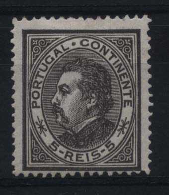 2650.jpg -     Lote:    2650      Lotes pelo Correio       Portugal       Descrição:         1880/81 &mdash; D. Luís I, de perfil. CE52, 5 reis preto, denteado 12 &frac12;, papel liso. Valor de catálogo &euro; 48,30.        **       Valor Base:     &euro; 10,00     Valor Venda:     Retirado     