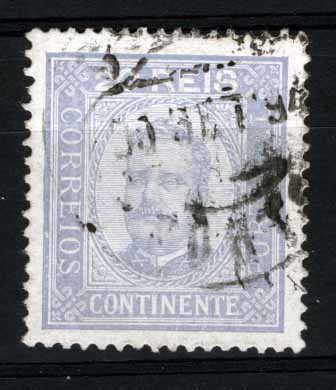 2666.jpg -     Lote:    2666      Lotes pelo Correio       Portugal       Descrição:         1892/93 &mdash; D. Carlos I Diogo Neto. CE75, 20 reis violeta azul, papel porcelana, denteado 13 &frac12;. Selo muito bem centrado. Valor de catálogo &euro; 20,20.        O       Valor Base:     &euro; 4,00     Valor Venda:     Retirado     