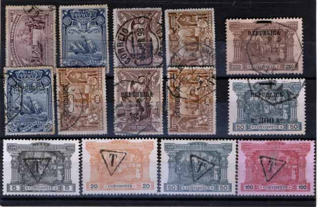 2682.jpg -     Lote:    2682      Lotes pelo Correio       Portugal       Descrição:         1898/1911 &mdash; 4.º Centenário da Descoberta do Caminho Marítimo para a Índia. Lote de 14 selos das emissões postais e de porteado, CE150, 152, 154/155, 187/188, 2x190, 195/196, POR1, 3/5. Valor de catálogo &euro; 436,25.        O       Valor Base:     &euro; 40,00     Valor Venda:     &euro; 42,00     
