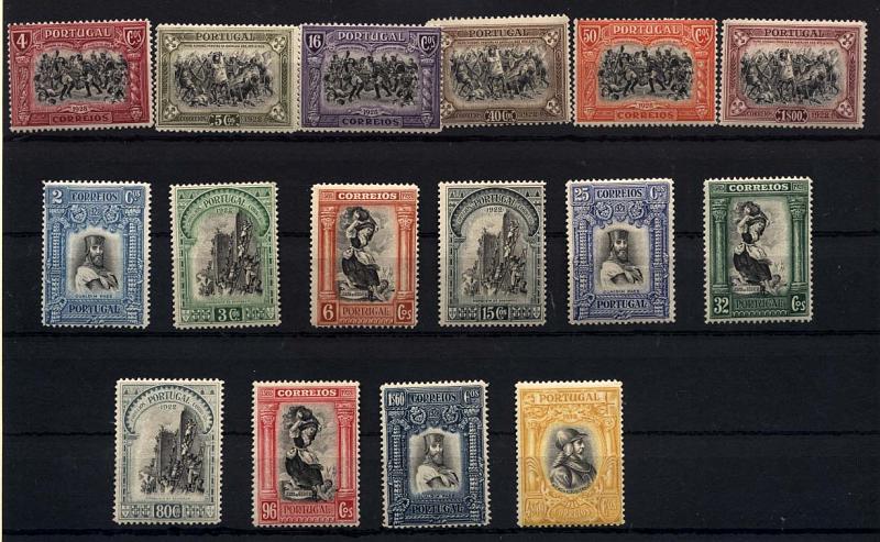 2709.jpg -     Lote:    2709      Lotes pelo Correio       Portugal       Descrição:         1928 &mdash; Independência de Portugal. CE435/450. Série completa. Valor de catálogo &euro; 285,00.        RG***       Valor Base:     &euro; 28,00     Valor Venda:     &euro; 34,00     