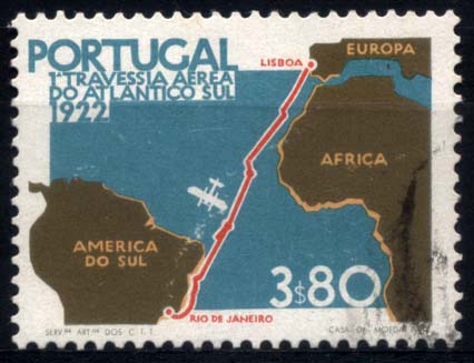 2761.jpg -     Lote:    2761      Lotes pelo Correio       Portugal       Descrição:         1972 &mdash; Cinquentenário da 1.ª Travessia Aérea Lisboa-Rio de Janeiro. CE1174, 3$80 denteado 13 &frac12;. Valor de catálogo &euro; 72,50.        O       Valor Base:     &euro; 10,00     Valor Venda:     &euro; 16,00     
