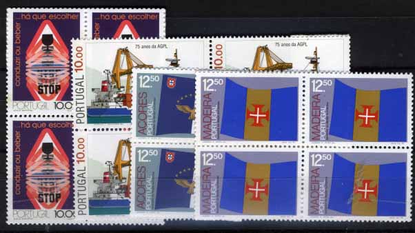 2773.jpg -     Lote:    2773      Lotes pelo Correio       Portugal       Descrição:         1982/1983 &mdash; Selos CE1586, 1598, 1618 e 1624 em quadras. Valor de catálogo &euro; 16,80.        ***       Valor Base:     &euro; 7,00     Valor Venda:     Retirado     