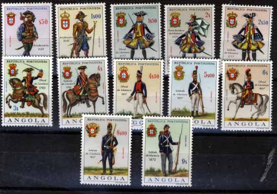 2875.jpg -     Lote:    2875      Lotes pelo Correio       Angola       Descrição:         1966 &mdash; Uniformes do Exército. CE502/513. Série completa. Valor de catálogo &euro; 7,25.        ***       Valor Base:     &euro; 2,00     Valor Venda:     &euro; 6,00     