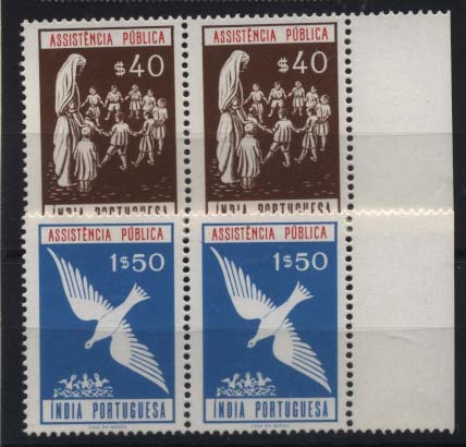 2912.jpg -     Lote:    2912      Lotes pelo Correio       Índia Portuguesa       Descrição:         1962 &mdash; Imposto Postal. Assistência Pública. NÃO EMITIDOS. Lote de dois pares de $40 e 1$50. Não catalogados. Não chegaram a entrar em circulação devido à invasão das forças armadas indianas.        ***       Valor Base:     &euro; 10,00     Valor Venda:     &euro; 10,00     