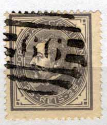 2971.jpg -     Lote:    2971      Lotes pelo Correio       Portugal       Descrição:         Carimbos numéricos da 2.ª reforma. 1880/81 &mdash; D. Luís I, de perfil. CE54, 25 reis cinzento-vermelho, denteado 12 172, papel liso, com carimbo batido a preto 66 &mdash; PONTE DA BARCA.        O       Valor Base:     &euro; 5,00     Valor Venda:     &euro; 5,00     