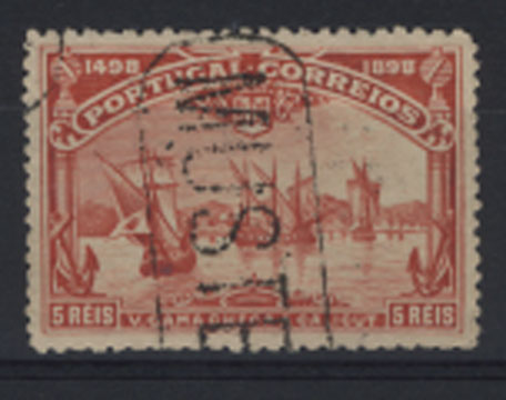 2989.jpg -     Lote:    2989      Lotes pelo Correio       Portugal       Descrição:         Carimbos nominativos. 1898 &mdash; 4.º Centenário da Índia. Selo de 5 reis obliterado com carimbo nominativo batido a preto de "MUSTEIRO".        O       Valor Base:     &euro; 5,00     Valor Venda:     Retirado     