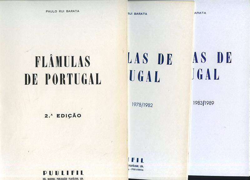 3052.jpg -     Lote:    3052      Lotes pelo Correio              Descrição:         Flâmulas de Portugal (2.ª edição) + 2 suplemento 78/82 e 83/89. Publifil de Paulo Rui Barata.        Livro       Valor Base:     &euro; 5,00     Valor Venda:     &euro; 9,00     