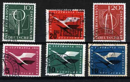 3080.jpg -     Lote:    3080      Lotes pelo Correio              Descrição:      Alemanha Federal.   Lote de 6 selos usados Yv81/84 e 93/94.        Lote       Valor Base:     &euro; 10,00     Valor Venda:     Retirado     