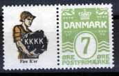3102.jpg -     Lote:    3102      Lotes pelo Correio              Descrição:      Dinamarca.   Selo nº 256, de 1958, com banda publicitária (combustível). MR.        ***       Valor Base:     &euro; 8,00     Valor Venda:     &euro; 8,00     