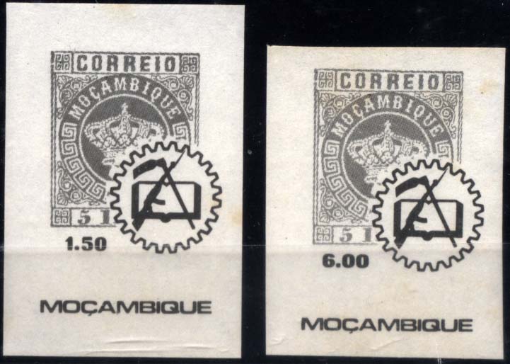 3135.jpg -     Lote:    3135      Lotes pelo Correio              Descrição:      Moçambique * Palops.   1976 &mdash; Centenário do Selo. CE40/41, 1$50 e 6$00. Provas a preto, não denteadas.        PRV       Valor Base:     &euro; 12,00     Valor Venda:     Retirado     