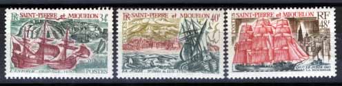 3153.jpg -     Lote:    3153      Lotes pelo Correio              Descrição:      St. Pierre et Miquelon.   1969 &mdash; Barcos Antigos (Veleiros). Yv395/97.        ***       Valor Base:     &euro; 8,00     Valor Venda:     Retirado     