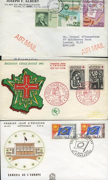 3162.jpg -     Lote:    3162      Lotes pelo Correio              Descrição:      Estrangeiro.   Lote de 45 sobrescritos de 1.º dia de circulação de diversos países. Lote a ver.        Lote       Valor Base:     &euro; 5,00     Valor Venda:     &euro; 5,00     