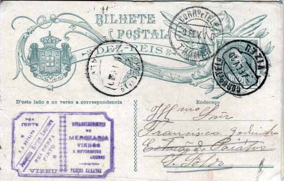 3200.jpg -     Lote:    3200      Lotes pelo Correio              Descrição:      Portugal.   Lote de 15 inteiros postais: OM42 (2), 44(5), 48(1), 52(2), 59(2) e 74(3). Alguma marcofilia. Lote a ver.        Lote       Valor Base:     &euro; 6,00     Valor Venda:     &euro; 6,00     