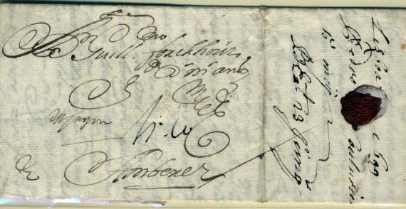 0292.jpg -     Lote:    292            Portugal       Descrição:      Correios-Mores do Reino (Período do 9.º Correio-Mor).   Carta circulada de Lisboa (05.05.1699) para Antuérpia, escrita em flamengo. MB e MR.        Carta       Valor Base:     &euro; 35,00     Valor Venda:     &euro; 36,00     