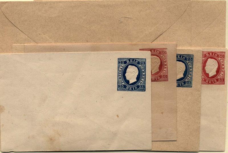 0551.jpg -     Lote:    551            Portugal       Descrição:         1879 &mdash; D. Luís I, fita direita. Impressão em relevo. Sobrescritos. OM&frac12;. Lote composto pela série nos três formatos.        IN       Valor Base:     &euro; 15,00     Valor Venda:     &euro; 15,00     