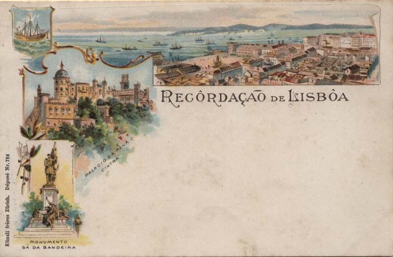 0628.jpg -     Lote:    628                   Descrição:         Lisboa (Recordação de). Tipo Gruss colorido com 4 motivos. Novo.        PI       Valor Base:     &euro; 20,00     Valor Venda:     Retirado     