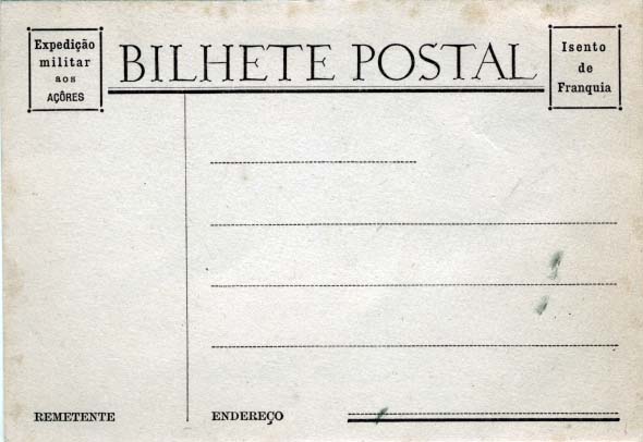 0805.jpg -     Lote:    805                   Descrição:         1944 &mdash; Isentos de Franquia. Forças Mobilizadas. Emissão de Lisboa com legenda "Expedição / militar / aos / Açores". OM FM7. Novo.        IN       Valor Base:     &euro; 10,00     Valor Venda:     Retirado     