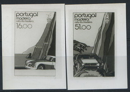 0874.jpg -     Lote:    874            Portugal       Descrição:         1984 &mdash; XXV Aniversário do Rally da Madeira. CE1669/1670. Lote de duas provas fotográficas a preto e branco, não denteadas. R.        PRV       Valor Base:     &euro; 8,00     Valor Venda:     Retirado     