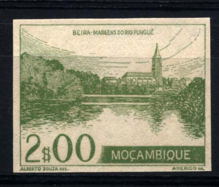 0917.jpg -     Lote:    917            Moçambique       Descrição:         1948/49 &mdash; Vistas de Moçambique. CE336, 2$00. Prova não denteada em verde amarelo. Cor não aprovada.        PRV       Valor Base:     &euro; 15,00     Valor Venda:     Retirado     